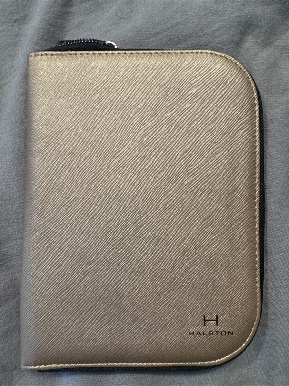 Halston Metallic Rose Gold Zip Jewelry Organizer - NWOT